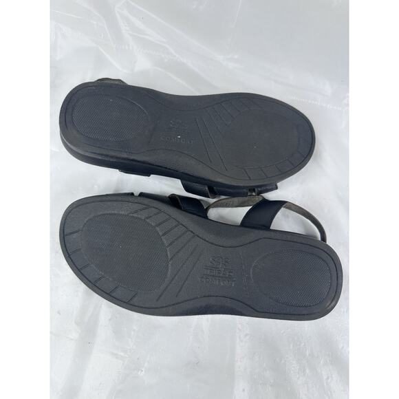 SAS Comfort Heel Strap Sandal Size 8.5WW Midnight Black Made In USA EUC - Picture 7 of 8